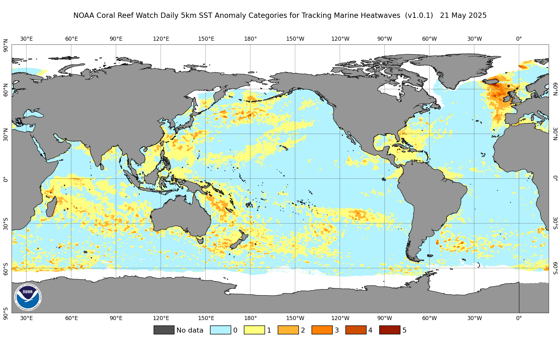 Daily Global 5km Marine Heatwave