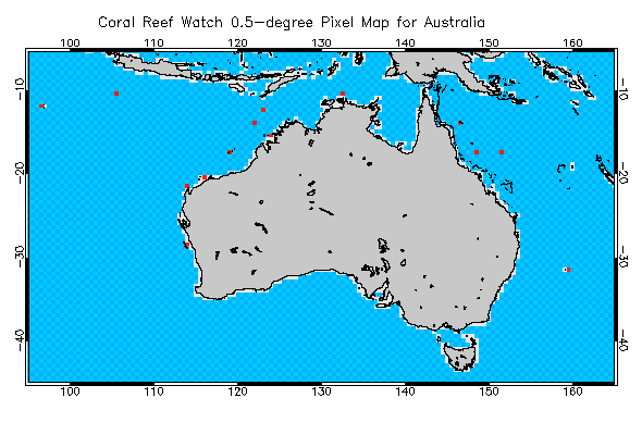 Pixel location chart for the region