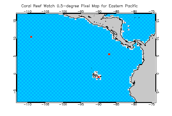 Pixel location chart for the region