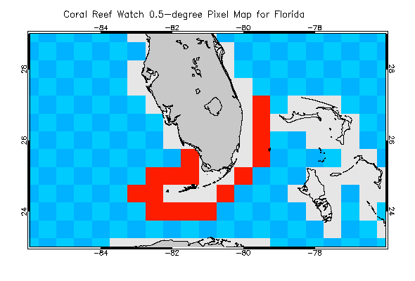 Pixel location chart for the region