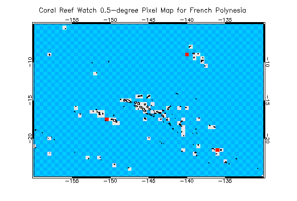 Pixel location chart for the region