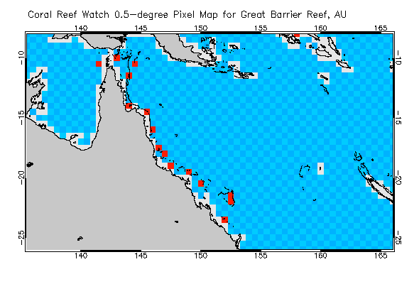 Pixel location chart for the region