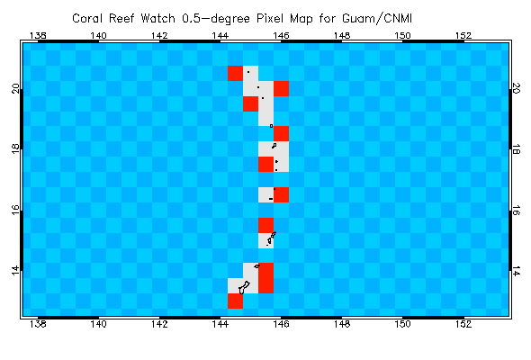 Pixel location chart for the region