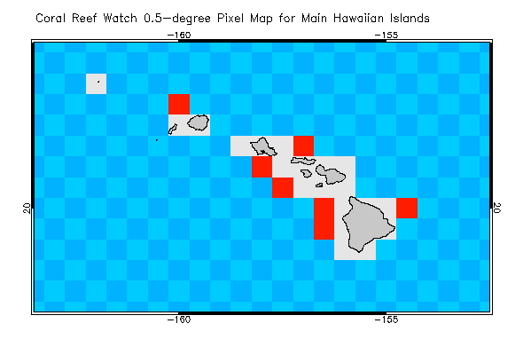 Pixel location chart for the region