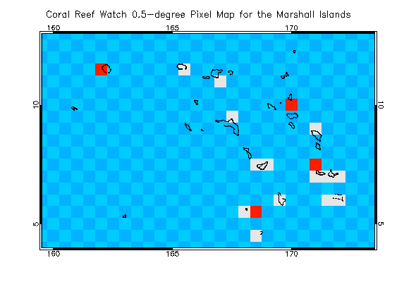 Pixel location chart for the region