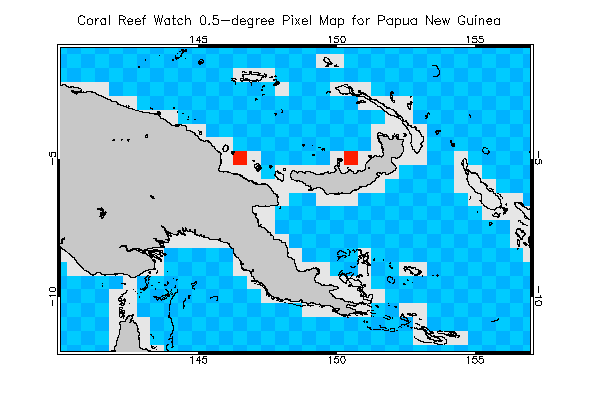 Pixel location chart for the region