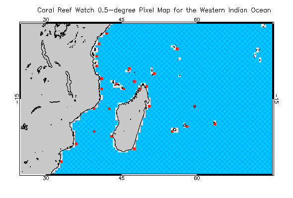 Pixel location chart for the region