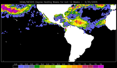 satellite coral bleaching Degree heating Weeks