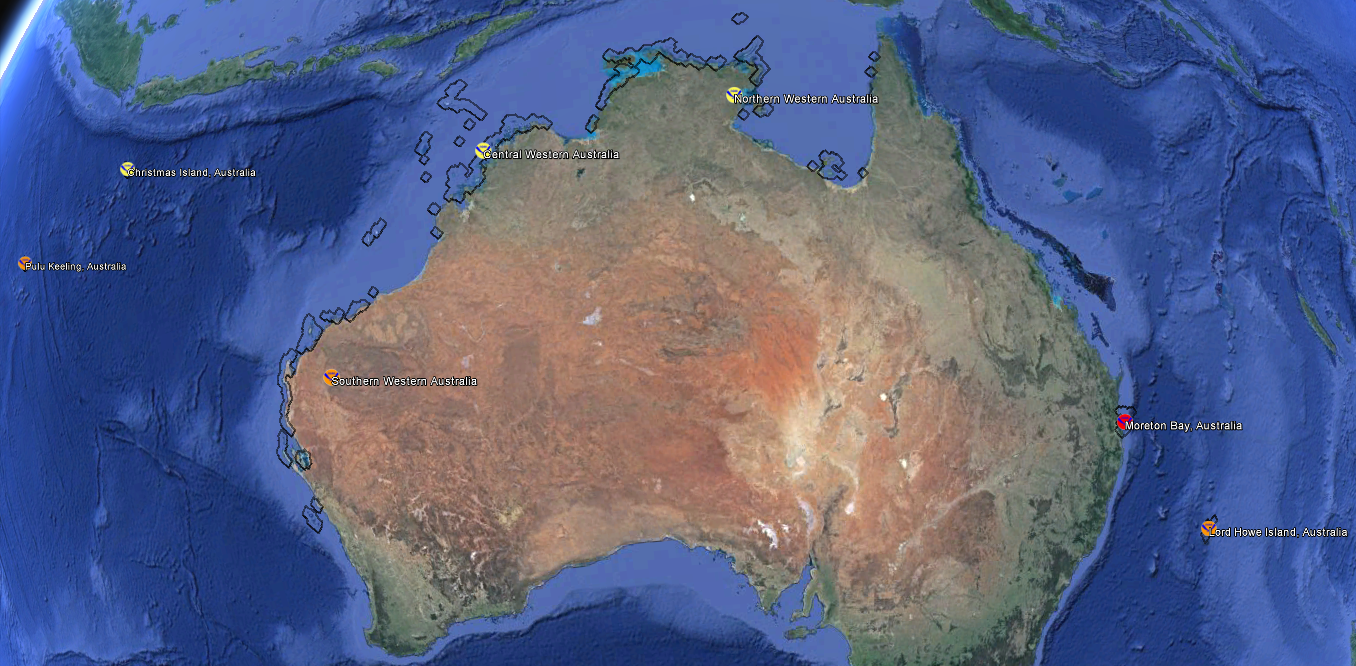 Station location chart for the region