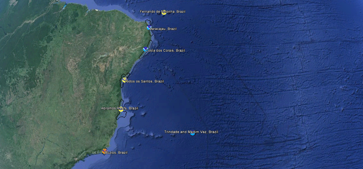 Station location chart for the region