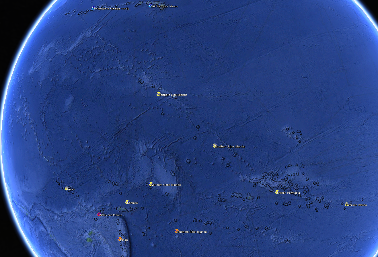 Station location chart for the region