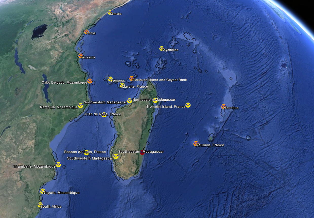 Меридианы индийского океана. Остров Тромлен. Тромлен остров в индийском океане. Остров Тромлен на карте. Индийский океан Google Maps.