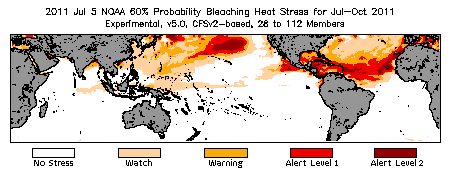 Bleaching Outlook - 60% probability