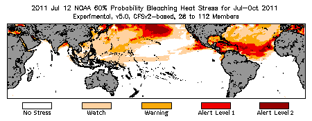 Bleaching Outlook - 60% probability