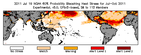 Bleaching Outlook - 60% probability