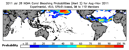 Current Bleaching Heat Stress Outlook Probability - Alert Level 2