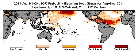 Bleaching Outlook - 90% probability