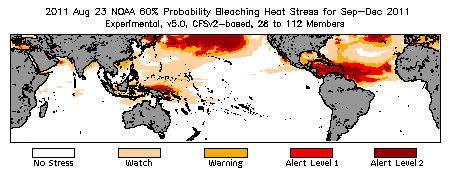 Bleaching Outlook - 60% probability