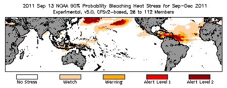 Bleaching Outlook - 90% probability