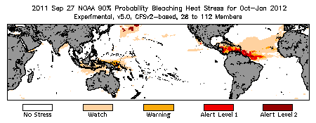 Bleaching Outlook - 90% probability