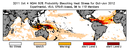 Bleaching Outlook - 60% probability