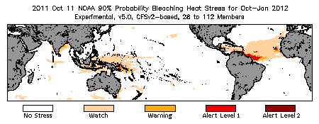 Bleaching Outlook - 90% probability