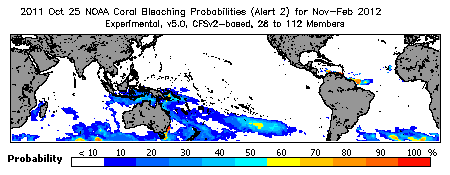 Current Bleaching Heat Stress Outlook Probability - Alert Level 2