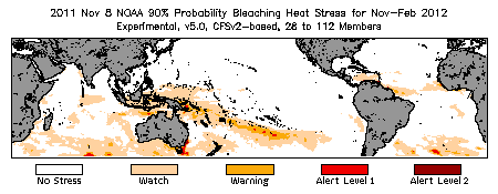 Bleaching Outlook - 90% probability