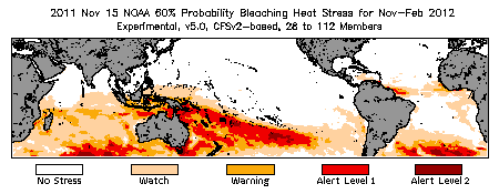 Bleaching Outlook - 60% probability