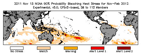 Bleaching Outlook - 90% probability