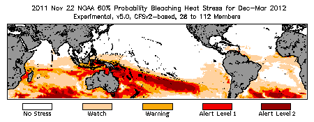 Bleaching Outlook - 60% probability