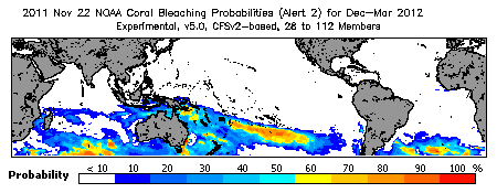 Current Bleaching Heat Stress Outlook Probability - Alert Level 2