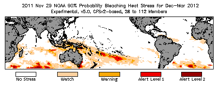 Bleaching Outlook - 90% probability