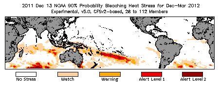 Bleaching Outlook - 90% probability