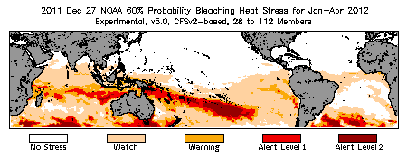 Bleaching Outlook - 60% probability