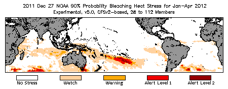 Bleaching Outlook - 90% probability