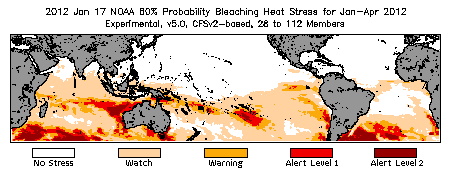 Bleaching Outlook - 60% probability