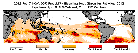 Bleaching Outlook - 60% probability