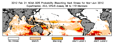 Bleaching Outlook - 90% probability