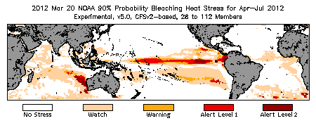 Bleaching Outlook - 90% probability