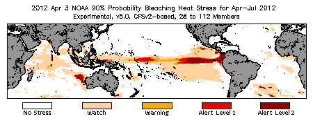 Bleaching Outlook - 90% probability