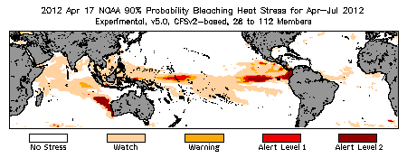 Bleaching Outlook - 90% probability