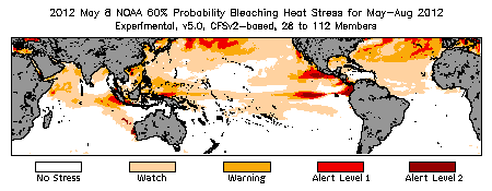 Bleaching Outlook - 60% probability