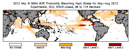 Bleaching Outlook - 90% probability