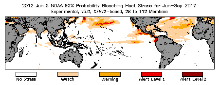 Bleaching Outlook - 90% probability