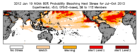 Bleaching Outlook - 60% probability