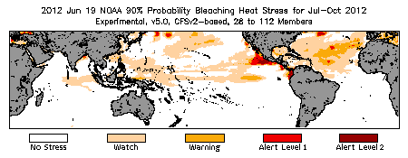 Bleaching Outlook - 90% probability