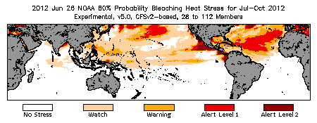 Bleaching Outlook - 60% probability