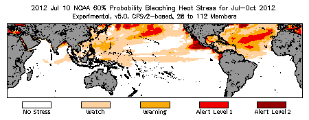 Bleaching Outlook - 60% probability