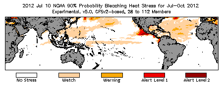 Bleaching Outlook - 90% probability